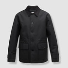 $695 Officine Generale Men's Black Griffin Canvas Field Jacket Coat Size X-Large