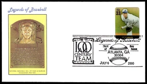 2000 Lefty Grove FDC Legends of Baseball Hall Of Fame Plaque Ginsburg Cachet - Picture 1 of 2