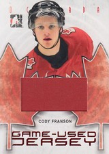 2007-08 ITG O Canada Jerseys #GUJ49 Cody Franson Jersey - NM-MT