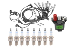 Ignition Coil + 8x Spark Plugs + Wire Set for MERCEDES 420SEL 560SEC 560SEL - Picture 1 of 1