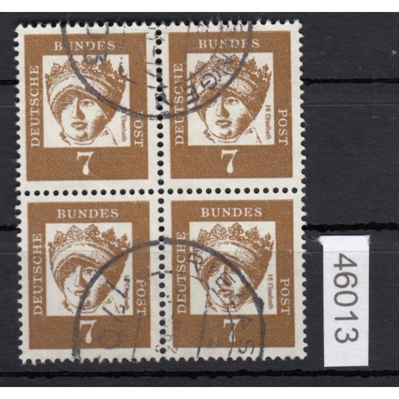 Federal Republic 1961, Mich. No.: 348 y stamped block of 4 full cancel - Image 1 of 1
