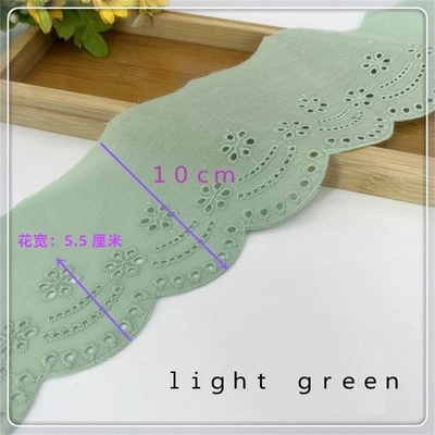 Borde de encaje de algodón de colores de 10 cm de ancho para vestidos de princesa Lolita, manualidades hágalo usted mismo Foto 1 de 4