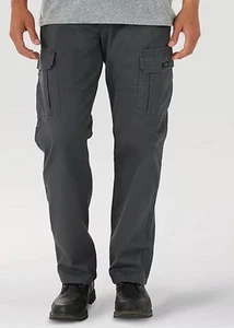 WRANGLER MEN'S FIVE STAR PREMIUM RELAXED FIT FLEX CARGO PANT 30 X 32 Grey - Picture 1 of 8