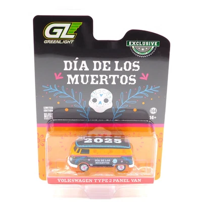 Greenlight Volkswagen Tipo 2 Panel Van Día de los Muertos 2025 1:64 Diecast Foto 1 de 2