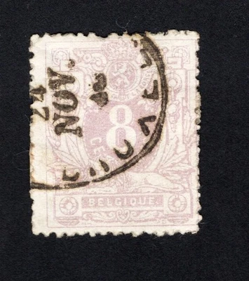 Belgium 1870 stamp Mi# 26Aa used CV=72$ - Image 1 of 2