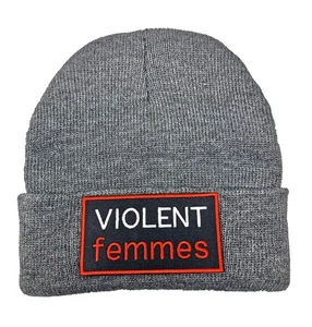 Violent Femmes Throwback Embroidered Knit Beanie Hat - Dark Gray, Unisex Adult - Picture 1 of 1