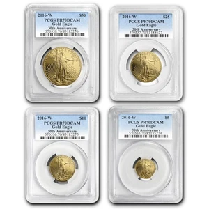 2016-W 4-Coin Proof American Gold Eagle Set PR-70 PCGS - Picture 1 of 5