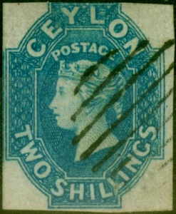 Ceylon 1859 2s Dull Blue SG12 Fine Used - Picture 1 of 1