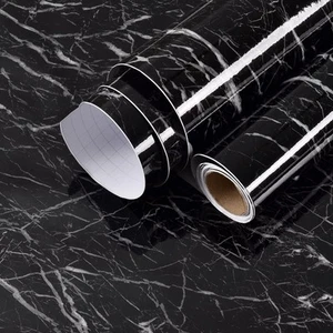 Black Marble Peel and Stick Countertop 24"x394" Self-Adhesive Waterproof Remo... - Picture 1 of 7