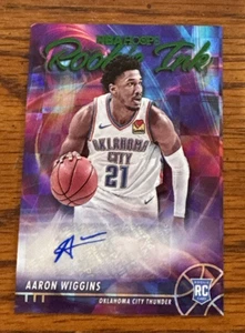 🔥🏀 AARON WIGGINS Checker Auto 21-22 NBA Hoops ROOKIE INK OKC Thunder RC SP - Picture 1 of 2
