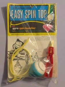 Vintage 70er Brumberger Easy Spin Top - Gyro Spin Launcher - selten Brooklyn NY NOS Spielzeug - Bild 1 von 7