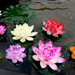 5 pezzi ninfee per laghetti fai da te decorazione floreale simulazione fiore fai da te decorazione USA - Foto 1 di 12