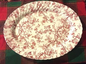 Elegant Vintage Johnson Brothers ~ Old Bradbury - Pink ~ 14" Oval Platter - Picture 1 of 1