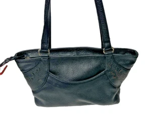 Stone Mountain weiche schwarze Leder Taschen Schultertasche Handtasche Nachlass Fund LESEN - Bild 1 von 13
