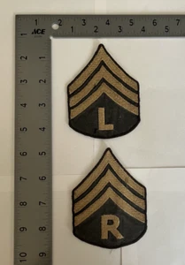 POLO RALPH LAUREN PATCHES BRAND NEW SERGEANT BARS MILITARY PATCHES GREEN (2) - Picture 1 of 1