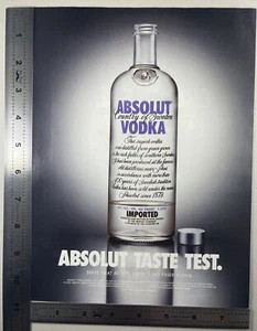 2002 Absolut Vodka Ad Taste Test Sweden Grain Alcohol Steve Bronstein Drinking - Picture 1 of 10