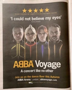ABBA Voyage Live Show Latest Advert Join Us Newspaper Ad Poster Full Page 14x11” - Picture 1 of 2