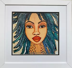 Sylvia "GBaby" Phillips "Manifesting My Dreams" Newly Framed Black Art - Picture 1 of 3