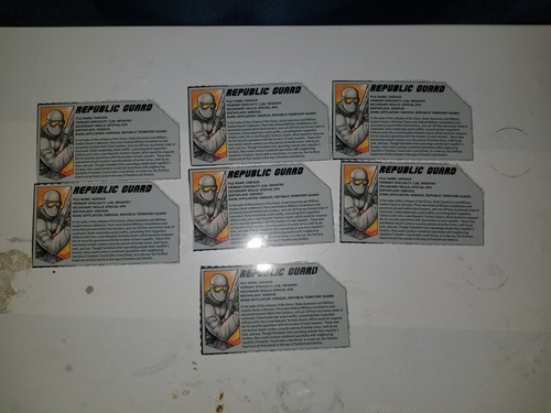 7 ARCTIC REPUBLIC GUARD ACTION FORCE FILE CARDS 6 INCH VALAVERSE | eBay