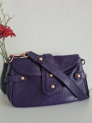 Bolso de Hombro de Cuero Jaeger Pequeño Bolso de Mano Púrpura Noche Ocasión Bolso Foto 1 de 4