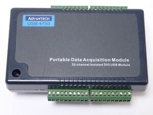 ADVANTECH USB-4750 PORTABLE DATA ACQUISITION MODULE 32 CHANNEL DIO USB MODULE