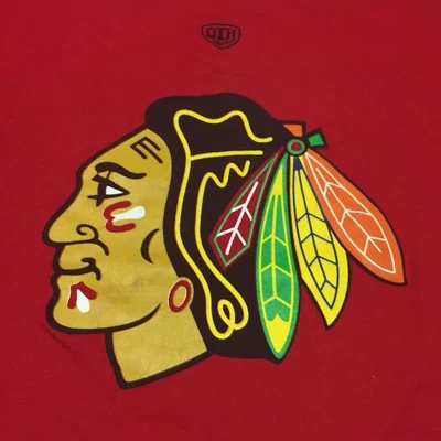 Chicago Blackhawks Mikita Red T-Shirt NHL Hockey Arena Ice Rink Puck XL - Image 1 of 4