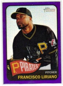 2014 TOPPS HERITAGE #THC- 73 FRANCISCO LIRIANO PURPLE CHROME REFRACTOR