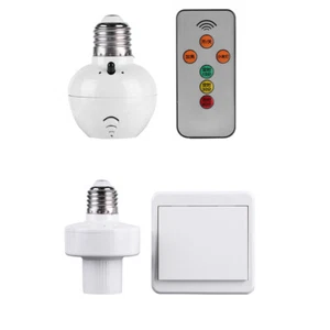 E27 Funk-Fernbedienung, Lampenfassung, Schalter, Sockel, Ger? f? LED-Leuchtmitte - Bild 1 von 18