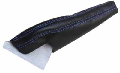 Fits 91-99 Mitsubishi 3000GT, Stealth Vinyl Emergency Brake Boot w/Blue Stitch Foto 1 de 4