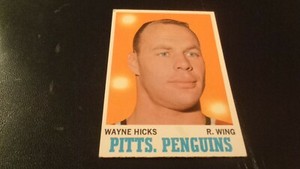  1970-71 Topps Hockey #95 Wayne Hicks - Pittsburgh Penguins - EX-MT