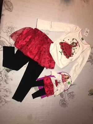 Красное праздничное рождественское платье для девочек Dollie & Me наряд балетная пачка размер 6 - Изображение 1 из 4