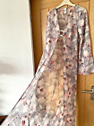 MUSE FLORAL  LONG  BELL SLEEVE  MAXI  OVER TOP  OPEN FRONT COVER   SIZE 8 / 10