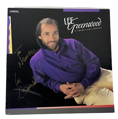 Lee Greenwood (Autographed) ~ If There's Any Justice ~ Orig. LP/Vinyl VG+~7 - Image 1 of 4