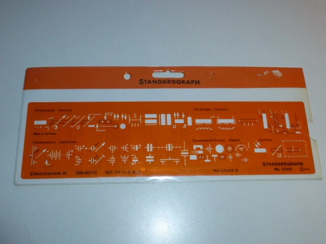 Zeichenschablone STANDARDGRAPH N° 3343 Elektrotechnik III - Bild 1 von 1