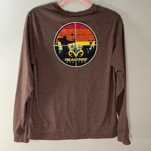Realtree Hunting Long Sleeve Graphic Tee Youth XL Brown Camo Outdoors - Picture 1 of 5