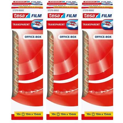 30 Rollen Klebefilm tesa® 57370, Office Box, transparent, 15mm x 10m, 30 Rollen