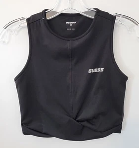 Guess Coline Active Top Women's S Black Reflective Athletic Workout - Picture 1 of 12