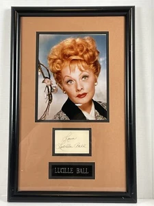 Lucille Ball Hand Signed Card and Photo Matted and Framed I Love Lucy Gift - Picture 1 of 5