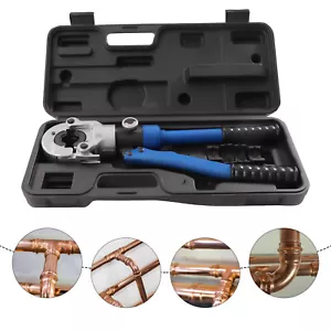 Hydraulic copper pipe crimper Plumbing stainless tube Crimping Tool Wit Dies AU - Picture 1 of 4