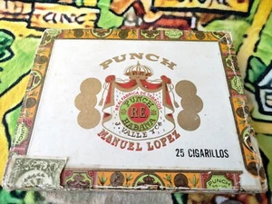 Punch Manuel Lopez 25 Cigarillos Cigar Box Empty - RARE!! - GOOD DEAL!! - Picture 1 of 14