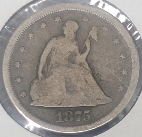 1875-S Twenty Cent Piece * RARE COIN* Cover