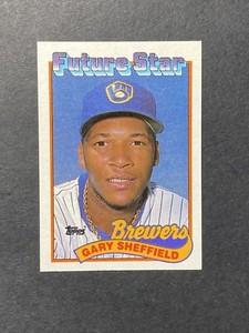 1989 Topps #343 Gary Sheffield   Rookie Future Star Milwaukee Brewers NM-MT d2