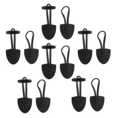 6 Pairs Of Duffle Coat Toggle PU Leather Toggle Buttons - Image 1 of 4