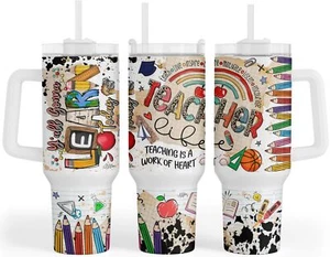 Teacher Tumbler 40oz Stainless Steel Mug Teacher Gifts For Women Teacher Appreci - Picture 1 of 6