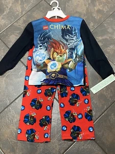 NWT Lego Legends of Chima Laval Boys 2-Piece Long-Sleeve Pajama Sleepwear Set S - Picture 1 of 4