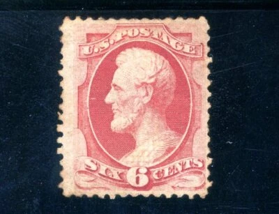 Scott 137 OG MHR FVF US 1870 Bank Note Lincoln Grilled +Cert SCV $5,000+ - Image 1 of 3