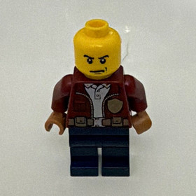 LEGO City Dad Minifigure CTY0566 Red Jacket Dark Blue Legs Yellow Head