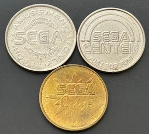3 Sega Center Amusement Only City Tokens Arcade Tokens - Picture 1 of 2