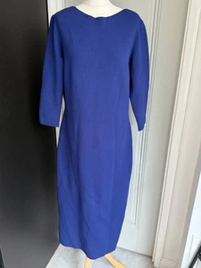 The Fold Blue Giverny Sculpt Knit Dress UK 20 BNWTs - Picture 1 of 8