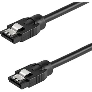 StarTech.com 12 Inch (30cm) Round SATA Cable - Latching Connectors - 6Gbs SATA D - Photo 1/3